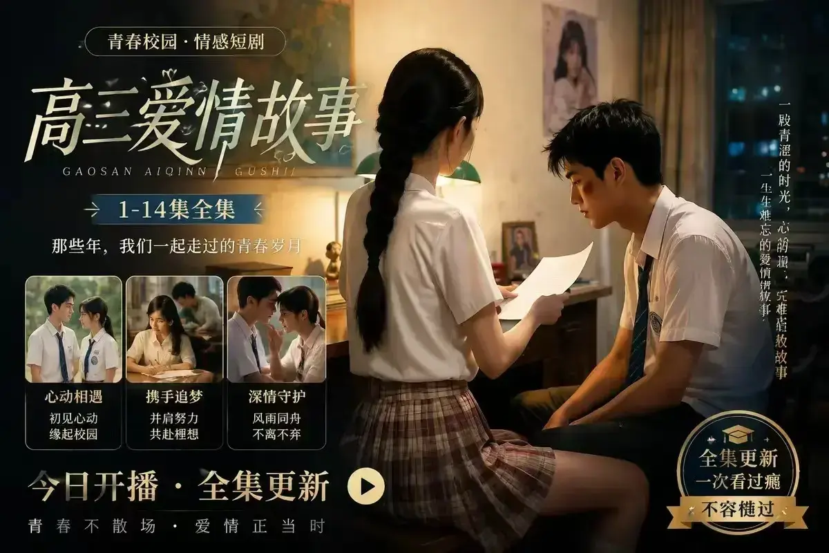 AI校园短剧《B中爱情故事》未删减完整版-误会篇4KHDR画质-百度网盘在线秒存-高清观看B中爱情故事每集戳心
